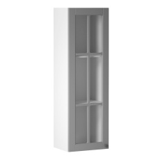 Horní skříňka, bílá / šedá matná, univerzální, LAYLA W40S Horní skříňka, bílá / šedá matná, univerzální, LAYLA W40S