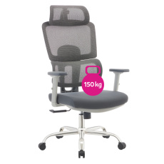 Kancelářské křeslo, šedá/chrom, nosnost 150 kg, BYRON Kancelářské křeslo, šedá/chrom, nosnost 150 kg, BYRON