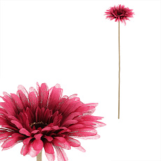 Gerbera - umělý květ na stonku, barva fialová Gerbera - umělý květ na stonku, barva fialová