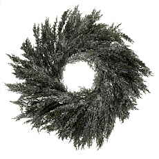 Věnec z túje - umělý, pr. 70 cm, zelený, ojíněný