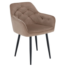 Designové křeslo, světle hnědá Velvet látka, VERIO Designové křeslo, světle hnědá Velvet látka, VERIO