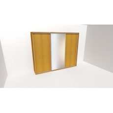 Skříň FLEXI 3 š.280cm v.240cm : 2x dveře plné , 1x zrcadlo