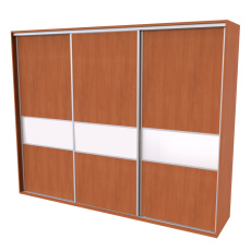 Nábytek Mikulík Vranovice Nábytek Mikulík Vranovice FLEXI 3 280 x 240cm 3x dveře dělené sklem LACOBEL bílý - olše Nábytek Mikulík Vranovice Nábytek Mikulík Vranovice FLEXI 3 280 x 240cm 3x dveře dělené sklem LACOBEL bílý - olše