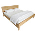 Manželská postel, 180x200, masivní dřevo, přírodní, BEDIA
