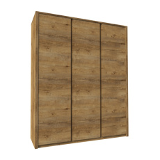 Skříň třídveřová, dub lefkas tmavý, MONTANA S3D