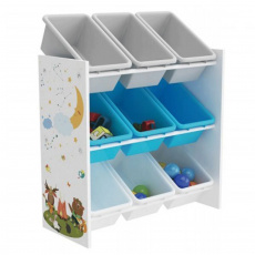 Organizér / regál na hračky, vícebarevná / vzor, DARLING TYP 3 Organizér / regál na hračky, vícebarevná / vzor, DARLING TYP 3