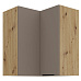 Horní rohová skříňka, sandgrau/dub artisan, FRISBO 60x60 GN-72 2F