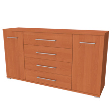 NÁBYTEK MIKULÍK s.r.o. AIDA L - komoda se skříňkami a zásuvkami, 160x86cm Dekor: olše NÁBYTEK MIKULÍK s.r.o. AIDA L - komoda se skříňkami a zásuvkami, 160x86cm Dekor: olše
