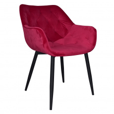 Designové křeslo, malinová Velvet látka, FEDRIS Designové křeslo, malinová Velvet látka, FEDRIS