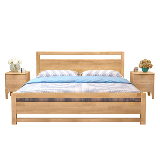 Manželská postel, 180x200, masivní dřevo, přírodní, SHEILA Manželská postel, 180x200, masivní dřevo, přírodní, SHEILA