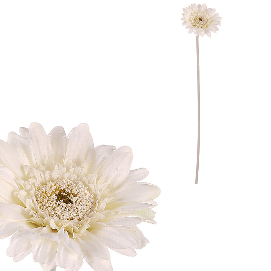 Gerbera - umělý květ na stonku, krémový Gerbera - umělý květ na stonku, krémový