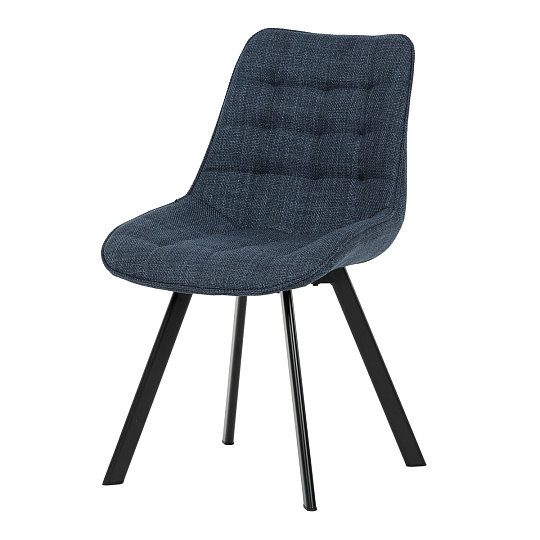 Jídelní židle, modrá, látka, HC-465 BLUE2