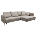 Rohová sedací souprava, šedobéžová Taupe, pravá, MURIEL ROH