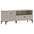 TV stolek, šedohnědá Taupe/dub silverjack, DOMCA 1K1S
