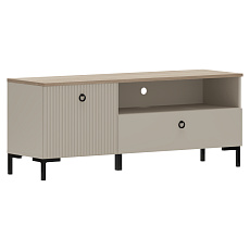 TV stolek, šedohnědá Taupe/dub silverjack, DOMCA 1K1S