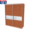 Nábytek Mikulík Vranovice Skříň FLEXI 2 š.180cm v.240cm : 2x dveře dělené sklem MATELUX  - olše