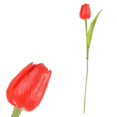 Tulipán plastový - řezaná květina, tm. oranžová, cena za 1 ks Tulipán plastový - řezaná květina, tm. oranžová, cena za 1 ks