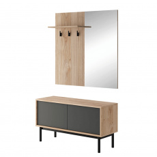 Předsíň, dub jaskson hickory/grafit, BERGEN BGD104 Předsíň, dub jaskson hickory/grafit, BERGEN BGD104
