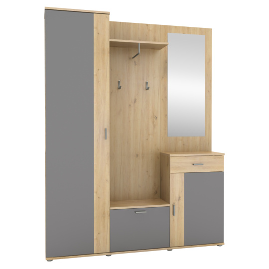 Předsíň, dub artisan/grafit, AMALIA Předsíň, dub artisan/grafit, AMALIA