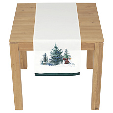 Běhoun - vánoční motiv, 100 % polyester, 40 x 150 cm