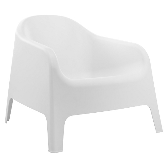 Stohovatelné křeslo, bílá, plast, SOKRA NEW