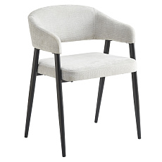 Designové jídelní křeslo, světle šedá/černá, NIZAR TYP 2