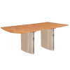 Jídelní stůl, 200x100, MDF Buk + kov, Madur
