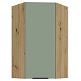 Horní rohová skříňka, aquamarine/dub artisan, ARSANY 60x60 GN-108 1F
