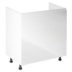 Dřezová skříňka, bílá / bílá extra vysoký lesk, AURORA D80Z