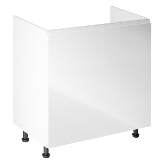 Dřezová skříňka, bílá / bílá extra vysoký lesk, AURORA D80Z Dřezová skříňka, bílá / bílá extra vysoký lesk, AURORA D80Z