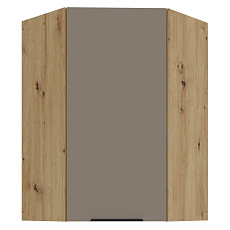 Horní rohová skříňka, sandgrau/dub artisan, FRISBO 60x60 GN-90 1F