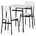 Jídelní set s 2 židlemi, 70x70x76cm, mdf, bílá, AUT-O2121 WT