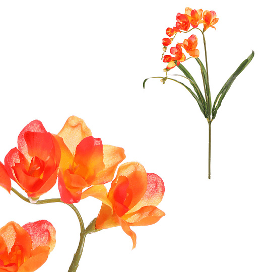 Frézie - umělá řezaná květina, oranžová Frézie - umělá řezaná květina, oranžová