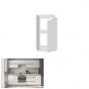 Skříňka horní jednodveřová, bílý vysoký lesk HG,pravá, LINE WHITE