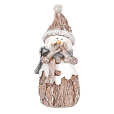 Sněhulák - figurka z polyresinu, imitace dřeva Sněhulák - figurka z polyresinu, imitace dřeva