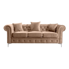 Luxusní 3-sed, světle hnědá Velvet látka, ROMANO Luxusní 3-sed, světle hnědá Velvet látka, ROMANO