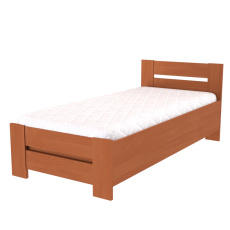 NÁBYTEK MIKULÍK s.r.o. BÁRA - postel s lamelovými rošty 90x200cm Dekor: olše NÁBYTEK MIKULÍK s.r.o. BÁRA - postel s lamelovými rošty 90x200cm Dekor: olše