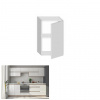 Skříňka horní jednodveřová, bílý vysoký lesk HG, pravá, LINE WHITE