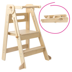Montessori skládací učící věž, přírodní, URIAN Montessori skládací učící věž, přírodní, URIAN