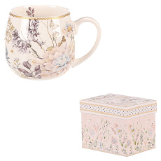 Hrneček v dárkové krabičce - porcelán, květinový motiv Hrneček v dárkové krabičce - porcelán, květinový motiv