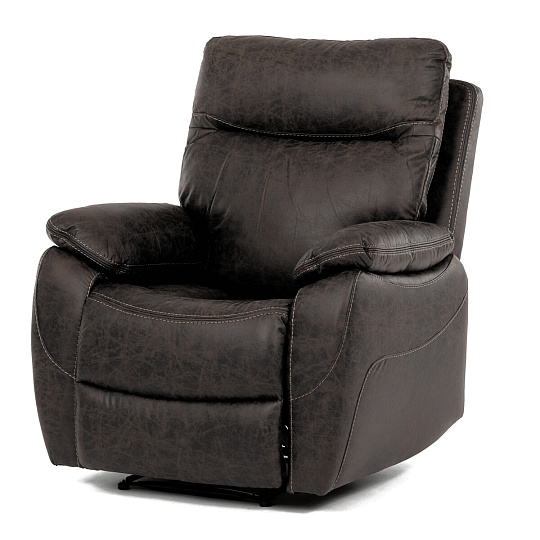 Polohovací křeslo, hnědá, látka vintage, TV-4092 COF3