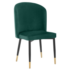 Jídelní židle, zelená Velvet látka/černá, UDAJA Jídelní židle, zelená Velvet látka/černá, UDAJA