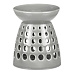 Aromalampa - porcelánová, kulaté otvory, barva šedá