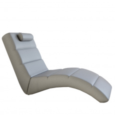 Relaxační křeslo, ekokůže šedá, LONG Relaxační křeslo, ekokůže šedá, LONG