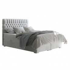 Postel boxspring, světle šedá, 160x200, FONDA Postel boxspring, světle šedá, 160x200, FONDA