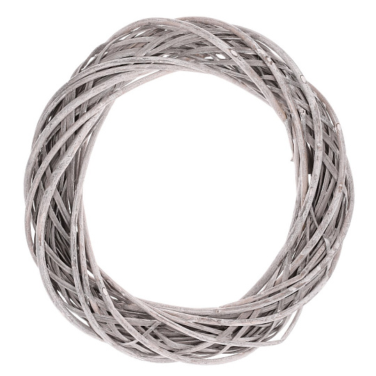 Věnec proutěný - pr. 35 cm, šedá barva