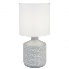 Stolní lampa, bílá / šedá, OFRED Stolní lampa, bílá / šedá, OFRED