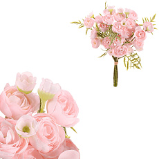 Ranunculus - umělá kytice, drobné květy, růžový Ranunculus - umělá kytice, drobné květy, růžový