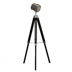 Stojací lampa, černé dřevo / kov, CINDA TYP 26 Stojací lampa, černé dřevo / kov, CINDA TYP 26