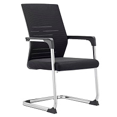 Zasedací židle, černá/chrom, SALMAN NEW
